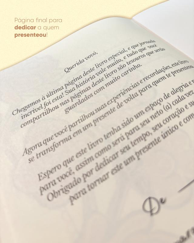 Página final de dedicatória